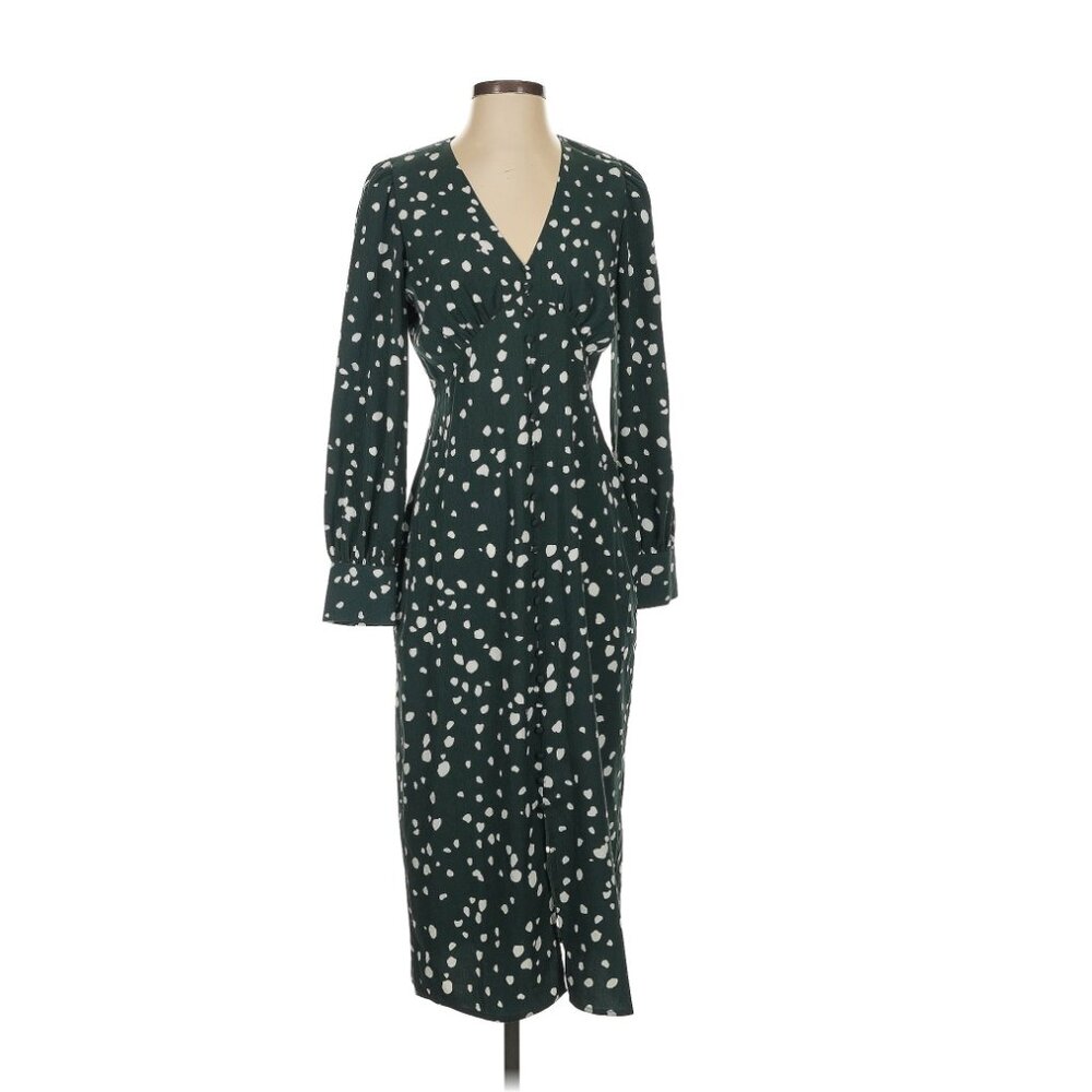 NWT 1.State Cocktail Dress - Green/ White Print